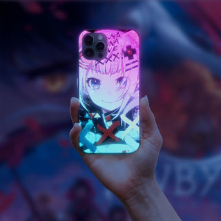 Cute Girl With Big Eyes LED Case for iPhone