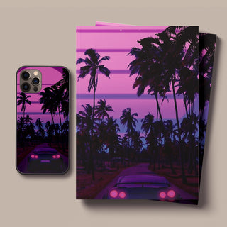 Retro 80s Vice City LED Case for iPhone