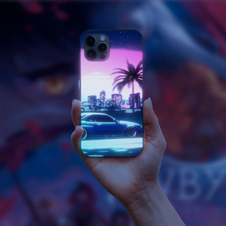 Skyline Synthwave LED Case for iPhone