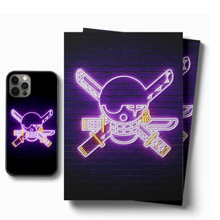 Zoro Neon Skull Logo LED Case for iPhone