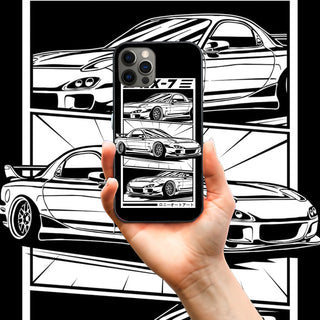 Mazda RX7 Manga style LED Case for iPhone