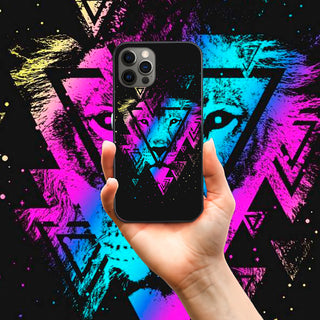 Lion Colorful Triangle LED Case for iPhone