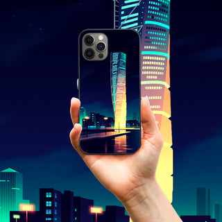 Animated Night City LED Case for iPhone