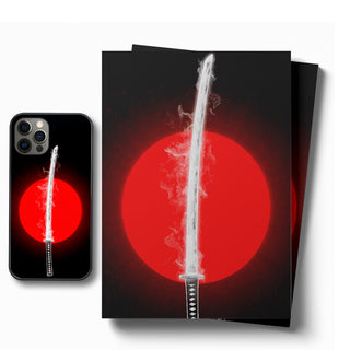 Red Katana Sword LED Case for iPhone