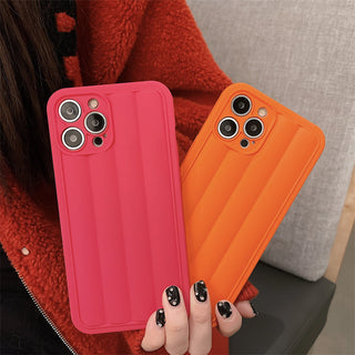 Classic Color Puffer Cute Cases For iPhone