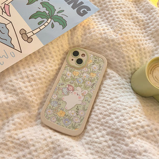 Green Flowers Painting Cute Cases For iPhone