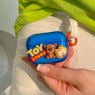 3D Cartoon Toy Earphone Case For Airpods with Keyring