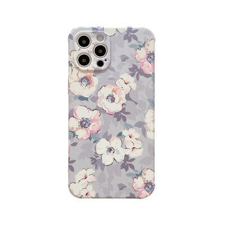 Gray Floral Painting Cute Phone Cases For iPhone