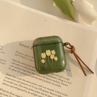 Literary Tulip Earphone Case For Airpods with Lanyard