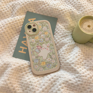 Green Flowers Painting Cute Cases For iPhone