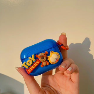 3D Cartoon Toy Earphone Case For Airpods with Keyring