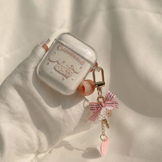 Transparent Cinnamoroll Earphone Case For Airpods with Keychain