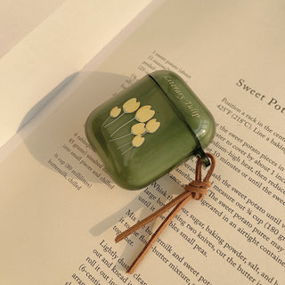 Literary Tulip Earphone Case For Airpods with Lanyard