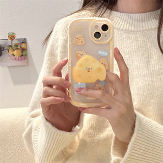 Transparent Cheese Stand Cute Cases For iPhone