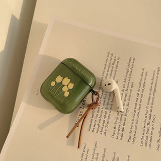 Literary Tulip Earphone Case For Airpods with Lanyard