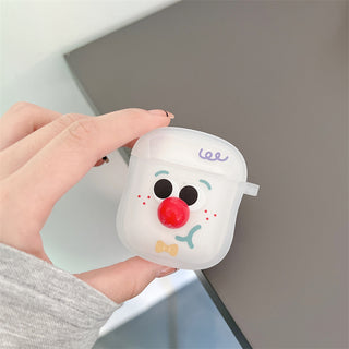 3D Funny Clown Emoji Earphone Case For Airpods with Hook