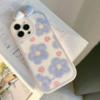 Flower Peach Bow-knot Cute Phone Cases For iPhone