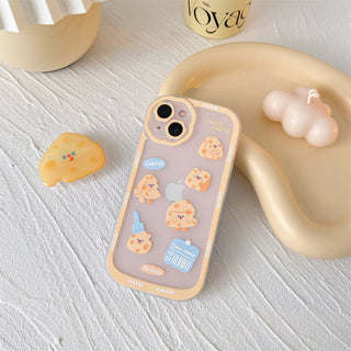 Transparent Cheese Stand Cute Cases For iPhone