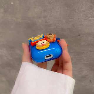 3D Cartoon Toy Earphone Case For Airpods with Keyring