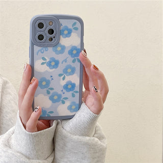 Light Blue Watercolor Flower Cute Phone Cases For iPhone