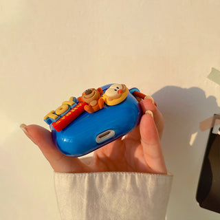 3D Cartoon Toy Earphone Case For Airpods with Keyring