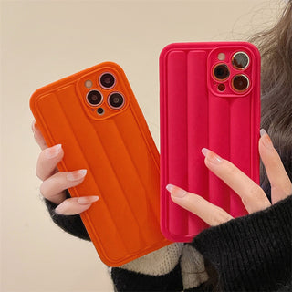 Classic Color Puffer Cute Cases For iPhone