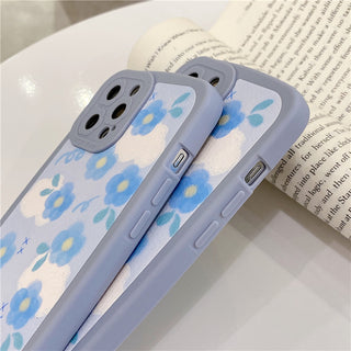 Light Blue Watercolor Flower Cute Phone Cases For iPhone